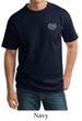 Mens Yoga Shirt OM Heart Pocket Print Tall Tee T-Shirt