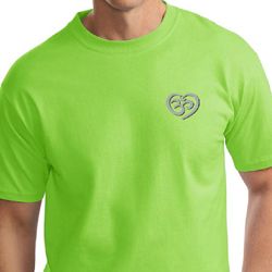 Mens Yoga Shirt OM Heart Pocket Print Tall Tee T-Shirt Mens Yoga Shirt OM Heart Pocket Print Tall Tee T-Shirt
