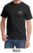 Mens Yoga Shirt OM Heart Pocket Print Tee T-Shirt
