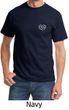 Mens Yoga Shirt OM Heart Pocket Print Tee T-Shirt