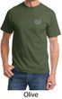 Mens Yoga Shirt OM Heart Pocket Print Tee T-Shirt
