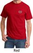Mens Yoga Shirt OM Heart Pocket Print Tee T-Shirt