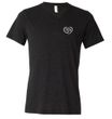 Mens Yoga Shirt OM Heart Pocket Print Tri Blend V-neck Tee T-Shirt