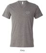Mens Yoga Shirt OM Heart Pocket Print Tri Blend V-neck Tee T-Shirt
