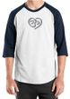Mens Yoga Shirt OM Heart Raglan Tee T-Shirt
