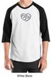 Mens Yoga Shirt OM Heart Raglan Tee T-Shirt