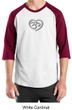 Mens Yoga Shirt OM Heart Raglan Tee T-Shirt
