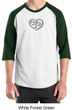 Mens Yoga Shirt OM Heart Raglan Tee T-Shirt