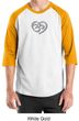 Mens Yoga Shirt OM Heart Raglan Tee T-Shirt