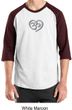 Mens Yoga Shirt OM Heart Raglan Tee T-Shirt