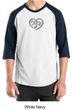 Mens Yoga Shirt OM Heart Raglan Tee T-Shirt