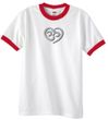 Mens Yoga Shirt OM Heart Ringer Tee T-Shirt