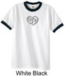 Mens Yoga Shirt OM Heart Ringer Tee T-Shirt