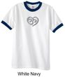Mens Yoga Shirt OM Heart Ringer Tee T-Shirt