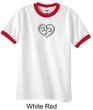 Mens Yoga Shirt OM Heart Ringer Tee T-Shirt