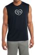 Mens Yoga Shirt OM Heart Sleeveless Moisture Wicking Tee T-Shirt