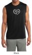 Mens Yoga Shirt OM Heart Sleeveless Moisture Wicking Tee T-Shirt