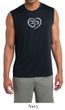 Mens Yoga Shirt OM Heart Sleeveless Moisture Wicking Tee T-Shirt