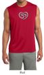 Mens Yoga Shirt OM Heart Sleeveless Moisture Wicking Tee T-Shirt
