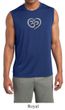 Mens Yoga Shirt OM Heart Sleeveless Moisture Wicking Tee T-Shirt