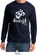 Mens Yoga Shirt OM Mani Padme Hum Long Sleeve Tee T-Shirt