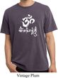 Mens Yoga Shirt OM Mani Padme Hum Pigment Dyed Tee T-Shirt
