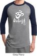 Mens Yoga Shirt OM Mani Padme Hum Raglan Tee T-Shirt