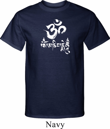 Mens Yoga Shirt OM Mani Padme Hum Tall Tee T-Shirt