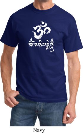 Mens Yoga Shirt OM Mani Padme Hum Tee T-Shirt