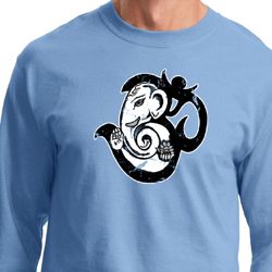 Mens Yoga Shirt Om Mashup Long Sleeve Tee T-Shirt