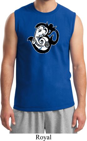 Mens Yoga Shirt Om Mashup Muscle Tee T-Shirt