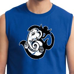 Mens Yoga Shirt Om Mashup Muscle Tee T-Shirt