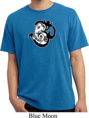 Mens Yoga Shirt Om Mashup Pigment Dyed Tee T-Shirt