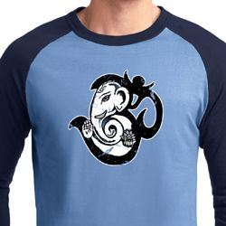 Mens Yoga Shirt Om Mashup Raglan Tee T-Shirt