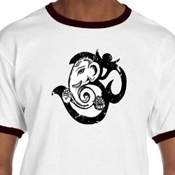 Mens Yoga Shirt Om Mashup Ringer Tee T-Shirt
