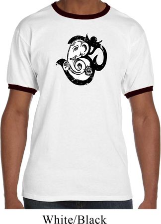 Mens Yoga Shirt Om Mashup Ringer Tee T-Shirt
