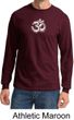 Mens Yoga Shirt OM Tie Dye Long Sleeve Tee T-Shirt