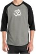 Mens Yoga Shirt OM Tie Dye Raglan Tee T-Shirt
