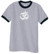 Mens Yoga Shirt OM Tie Dye Ringer Tee T-Shirt