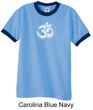 Mens Yoga Shirt OM Tie Dye Ringer Tee T-Shirt