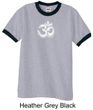 Mens Yoga Shirt OM Tie Dye Ringer Tee T-Shirt
