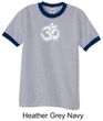 Mens Yoga Shirt OM Tie Dye Ringer Tee T-Shirt