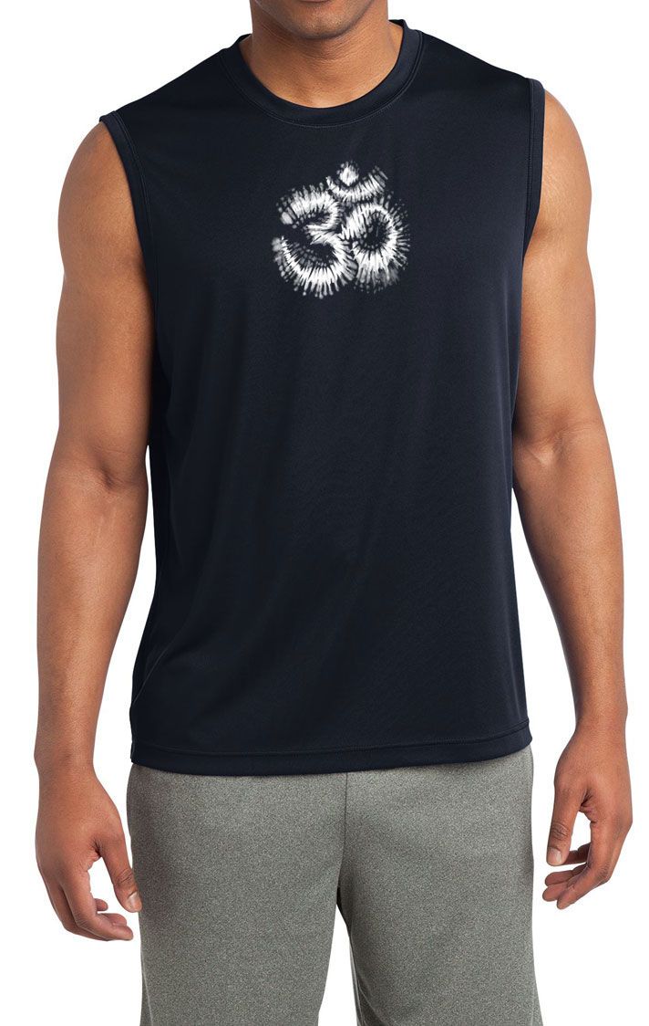 Men's Sleeveless Moisture-Wicking Red Tee – 100% Cationic Polyester, Breathable Workout Top For Yoga, Gym, Running - View #5