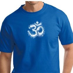Mens Yoga Shirt OM Tie Dye Tall Tee T-Shirt
