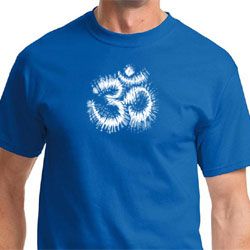 Mens Yoga Shirt OM Tie Dye Tee T-Shirt