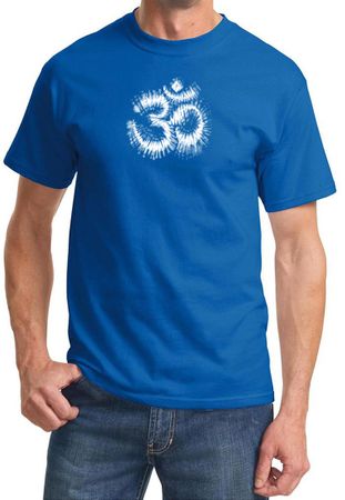 Mens Yoga Shirt OM Tie Dye Tee T-Shirt
