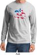 Mens Yoga Shirt Patriotic Om Long Sleeve Tee T-Shirt