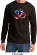 Mens Yoga Shirt Patriotic Om Long Sleeve Tee T-Shirt