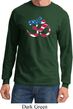 Mens Yoga Shirt Patriotic Om Long Sleeve Tee T-Shirt