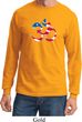 Mens Yoga Shirt Patriotic Om Long Sleeve Tee T-Shirt